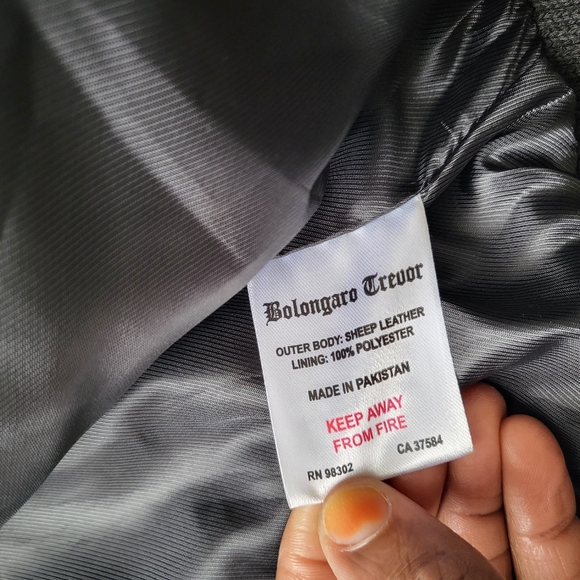 Bolongaro Trevor Men's Leather Black Jacket - Picture 4 of 7